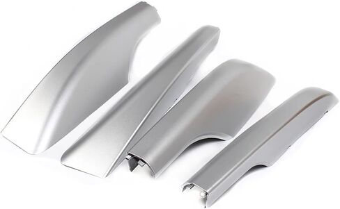 Black/Silver ABS Roof Rack Bar Rail End Protection Cover Shell 4PCS Compatible For Toyota Land Cruiser LC200 FJ200 2008-2018 2019 2020 2021(Silver) in Kuwait