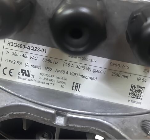 R3G400-AQ23-01 380-480V 4.6A 3000W 2550RPM Cooling Fan 150mm in Kuwait