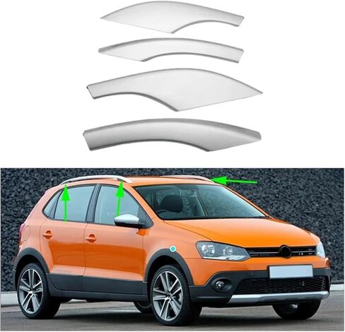 Auto Roof Luggage Rack Guard Cover Luggage Rack Protective Cover Cap Compatible For VW CROSS POLO 2007-2011 in Kuwait