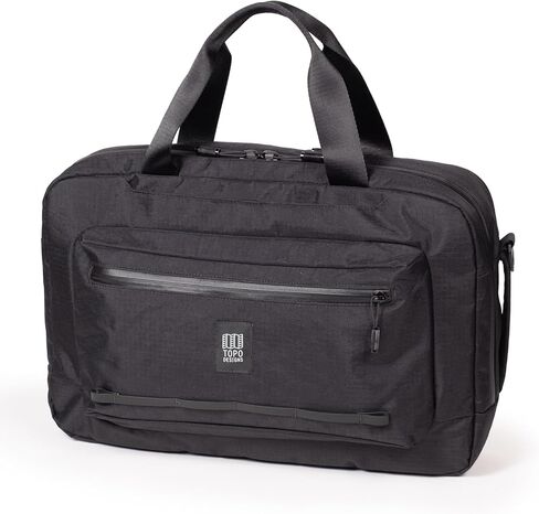 Topo Designs Global Pro 3-Way Briefcase, Waterproof X-Rip Fabric, Metal Hardware, Removable Shoulder Strap, Stowable Backpack Straps, Rugged + Minimalist PFC-Free (Dark Pine) in Kuwait
