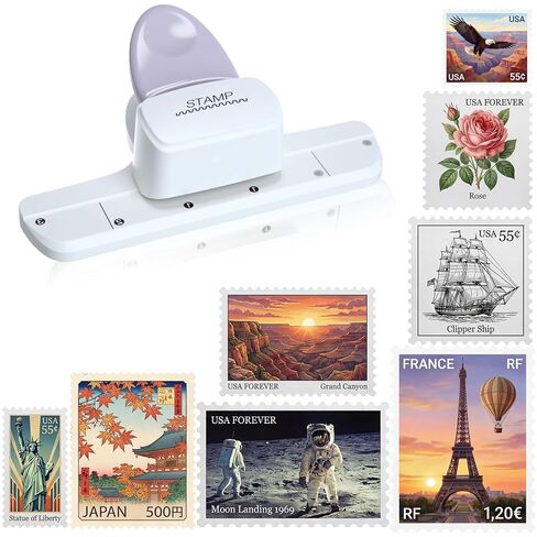 Postage Stamp Punch with Adjustable Perforated Edge, Versatile Stamp Shape Paper Cutter for Any Size Border, Decorative Hole Punch for Scrapbooking Supplies, DIY Card Making & Journaling in Kuwait