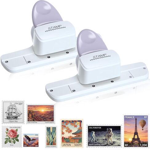 Postage Stamp Punch with Adjustable Perforated Edge, Versatile Stamp Shape Paper Cutter for Any Size Border, Decorative Hole Punch for Scrapbooking Supplies, DIY Card Making & Journaling in Saudi Arabia