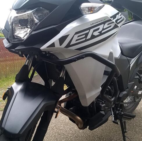 واقي محرك قضيب التصادم لـ Versys-X Versys X 300 250 2017-2024 2025 2026 واقي سقوط إطار المصد أسود in Kuwait