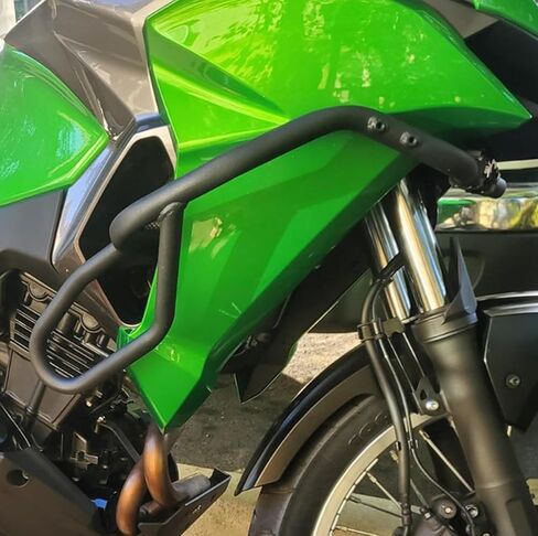 واقي محرك قضيب التصادم لـ Versys-X Versys X 300 250 2017-2024 2025 2026 واقي سقوط إطار المصد أسود in Kuwait