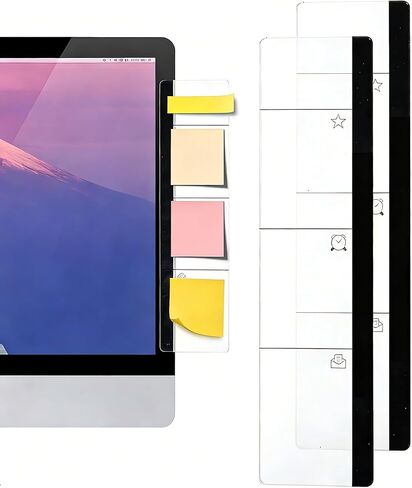 2Pcs Monitor Memo Board Desk Computer Accessories Sticky Notes Holder Cute Office Supplies for Women Men in Kuwait