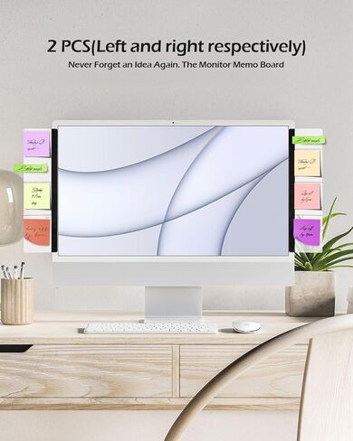 2Pcs Monitor Memo Board Desk Computer Accessories Sticky Notes Holder Cute Office Supplies for Women Men in Kuwait