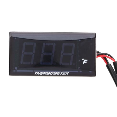 Digital Water Temperature, 0-300F LCD Backlit Motorcycle Thermometer, High Accuracy Thermometer with Temperature Warning, M10 Sensor Thread, Compact Size (Red) in Kuwait