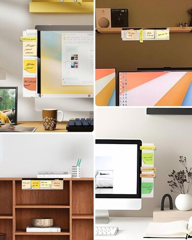 2Pcs Monitor Memo Board Desk Computer Accessories Sticky Notes Holder Cute Office Supplies for Women Men in Kuwait