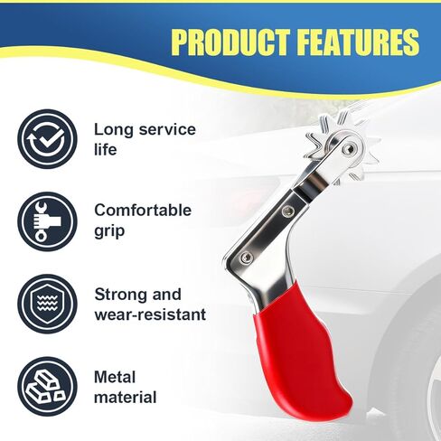 Craedli Wool Polishing Pad Cleaning Spur Tool, Metal Car Buffing Spur Tool, Bonnet Cleaning Tools with Easy-Grip Handle, Quickly Repair Detailing Accessory for Revitalizing Compound Pads (Silver) in Kuwait