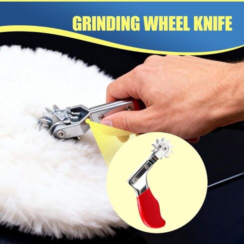 Craedli Wool Polishing Pad Cleaning Spur Tool, Metal Car Buffing Spur Tool, Bonnet Cleaning Tools with Easy-Grip Handle, Quickly Repair Detailing Accessory for Revitalizing Compound Pads (Silver) in Kuwait
