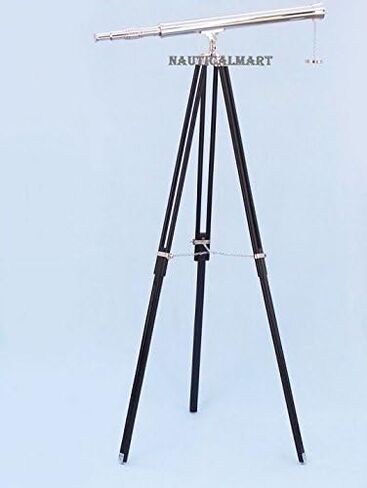 Nauticalmart Floor Standing Chrome Harbor Master Telescope 60" | Collectible Gift, Perfect for Christmas & Holiday Gifting in Kuwait
