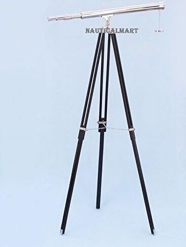 Nauticalmart Floor Standing Chrome Harbor Master Telescope 60" | Collectible Gift, Perfect for Christmas & Holiday Gifting in Kuwait