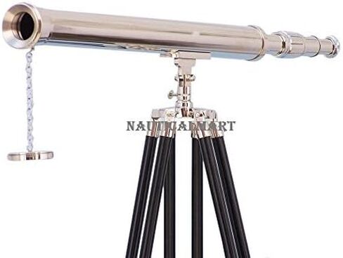 Nauticalmart Floor Standing Chrome Harbor Master Telescope 60" | Collectible Gift, Perfect for Christmas & Holiday Gifting in Kuwait
