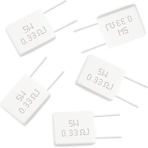 10 Pcs 0.33 Ohm Ceramic Cement Resistor 5W ±5% Wirewound in Kuwait