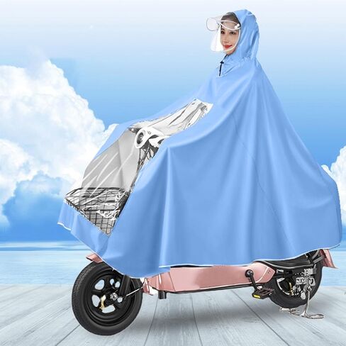 Jeanoko Electric Motorcycle Rain Cape Extended Full Body for Mobility Scooter Cycling, Washable Oxford Material in Kuwait