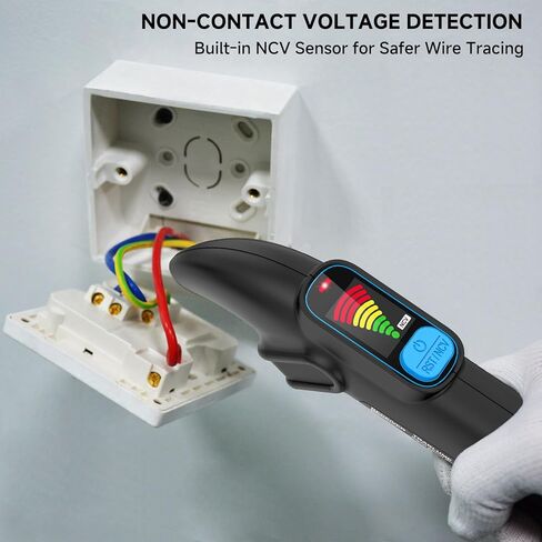 Circuit Breaker Finder Tool with Electrical GFCI Outlet Tester, Electrical Circuit Tracer Kit with LCD Display, Including 3-2 Prong Grounding Adapter, Light Socket Adapter, Clip Adapter, Carrying Case in Kuwait