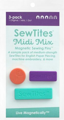 SewTites Midi Mix - دبابيس خياطة مغناطيسية متوسطة القوة (3 عبوات) in Kuwait