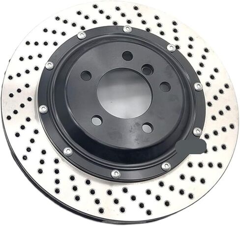 320 * 30MM Drilled Brake Disc Black Color Center Bell Compatible with Cutomize Client(362-370-380MM Front) in Kuwait