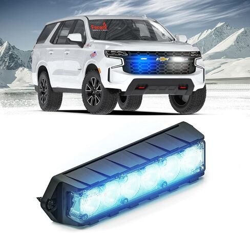 Feniex Industries Feneix Fusion Surface Mount | Amber | 3-Modes | 6 LEDs, Super Bright 3 Watt LEDs, SAE Class 1 | Emergency Warning Lights in Kuwait