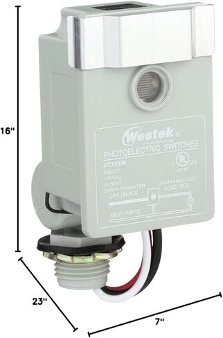 Westek AT15SW-4 Outdoor Wire-In Dusk To Dawn Swivel Mount Light Control , Gray in Saudi Arabia