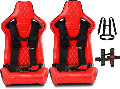 2 X Universal H-Style Racing Seat Belt black 3" STRAPS 4-Point Harness pair in Saudi Arabia