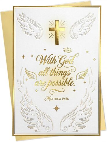 Catholic Confirmation Card with Holy Spirit Dove - Loved by God, Confirmed in Christ Trinity Message, 300GSM Cardstock Gold Foil Design, Boys Girls Religious Gift, Envelope Included in Kuwait