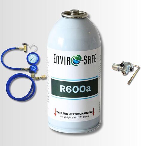 مبرد ENVIRO-SAFE R600 في حاوية ذات نمط ثقب 6 أونصة لمجموعة إعادة الشحن - تتضمن (1) 6 أونصة. العلبة ومجموعة القياس وصمام ثقب الرصاصة (مجموعة إعادة الشحن) in Kuwait