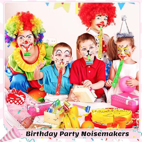 12 Pcs Party Blowers, Colorful Noise Makers Funny Blow Horns for Birthday New Years Graduation Sporting Events Party Favor Supplies (Metallic) in Kuwait