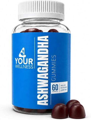 Ashwagandha Gummies Mixed Berry KSM-66, Lion's Mane, Vitamin-D, Non-GMO, Gluten-Free, Gelatin Free & Kosher | for Daily Focus Boost (60 Count (Pack of 1)) in Saudi Arabia