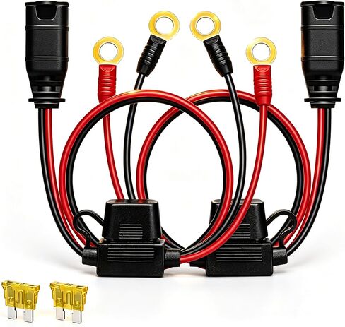 2-Pack M6 Eyelet Terminal Charger Cable compatible with NOCO GENIUS1 GENIUS2 Smart Battery Trickle Charger in Kuwait