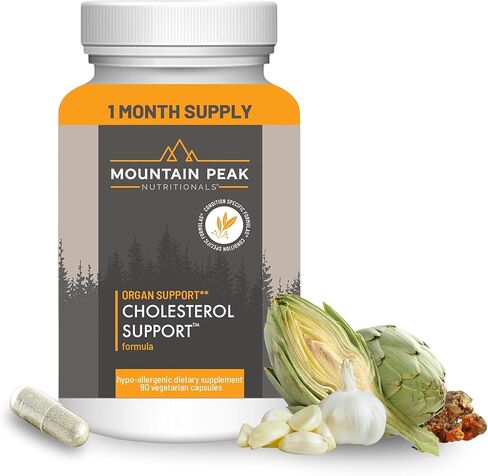 Mountain Peak Nutritionals Cholesterol Support - Helps Support Healthy Cholesterol Levels - Artichoke Extract - Hypoallergenic Dietary Supplement (90 Vegetarian Capsules) in Saudi Arabia