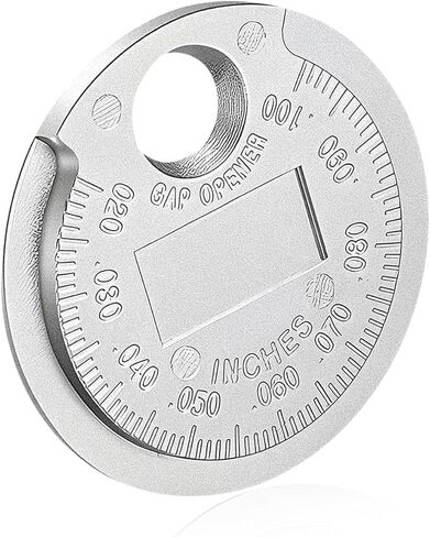 Sun Walker Spark Plug Measuring Tool, Accurate Auto Wire Spark Plug Gapper Gauge Scaled from 0.020" to 0.100", Portable Zinc Alloy Sparkplug Gapping Tool for Quick Reading in Kuwait