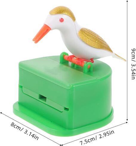 1 Set Bird Toothpick Box Toothpick case Storage Automatic Toothpick Dispenser Toothpick Dispenser Table toothpicks Plastic Toothpick Holder Container Cute Organizer Wooden in Saudi Arabia