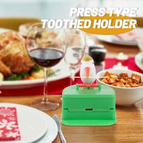 1 Set Bird Toothpick Box Toothpick case Storage Automatic Toothpick Dispenser Toothpick Dispenser Table toothpicks Plastic Toothpick Holder Container Cute Organizer Wooden in Saudi Arabia
