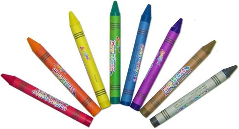 LIQUI-MARK 8-Pack Jumbo Dry Erase Crayons – Assorted Vibrant Colors – Non-Toxic Easy-Wipe Whiteboard Crayons for Kids, School & Home – Large Grip Drawing Set for Dry Erase Surfaces in Kuwait