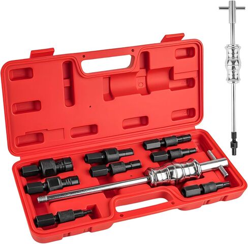 9PCS Heavy-Duty Slide Hammer Puller Set, 8-32MM Expandable Collets for Internal & Pilot Bearing Removal, Complete Inner Bearing Extractor Kit with Storage Case, Premium Mechanical Repair Tool in Kuwait