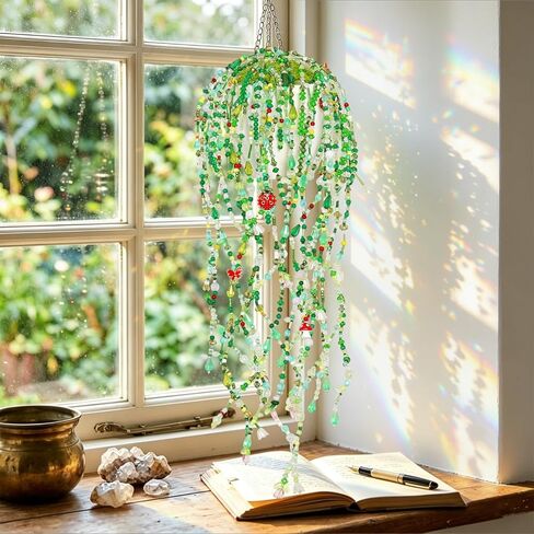 Weldomcor 5540 Pcs Beaded Plant Kit, Forever Green Glass Beads for Beaded Plants Leaf Flower Sun Catcher Seed Beads Kit with Tutorials for Succulent Plant Jewelry Making DIY Crafts Home Decor in Kuwait