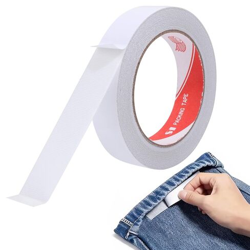 Hem Tape for Pants Double Sided Fabric Tape Heavy Duty for Hem No Sew No Iron Stitch Witchery Hemming Tape for Jeans, Dresses, Curtains, Clothes, Crafts & DIY Repairs 1-1/2 Inch x 49 Feet in Kuwait