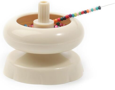 Clay and Seed Bead Spinner DIY Necklace Bracelet Threader Bead String Tool for Jewelry Making with Free Big Eyed Curved Needle in Kuwait