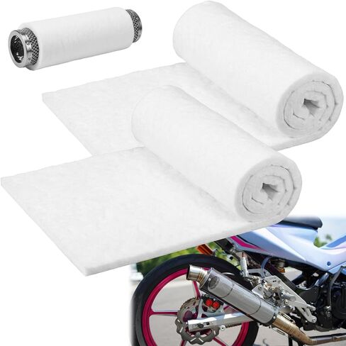 2 Pack Muffler Packing, Ceramic Exhaust Packing, Universal Muffler Mat for Motorcycle Exhaust, Insulated Pipe Wrap Silencer for 2-Stroke 4-Stroke Motorcycle Atv Dirt Bike, Motorcycle Accessories in Kuwait
