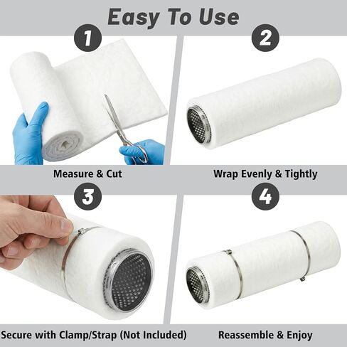 2 Pack Muffler Packing, Ceramic Exhaust Packing, Universal Muffler Mat for Motorcycle Exhaust, Insulated Pipe Wrap Silencer for 2-Stroke 4-Stroke Motorcycle Atv Dirt Bike, Motorcycle Accessories in Kuwait