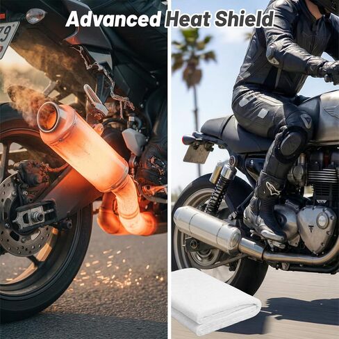 2 Pack Muffler Packing, Ceramic Exhaust Packing, Universal Muffler Mat for Motorcycle Exhaust, Insulated Pipe Wrap Silencer for 2-Stroke 4-Stroke Motorcycle Atv Dirt Bike, Motorcycle Accessories in Kuwait