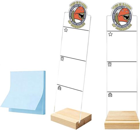 Monitor Memo Board Sticky Note Organizer Computer Monitor Memo Board Hold On Partner Im Overstimulated Sign Acrylic Desk Accessories Removable Wooden Base Set Sticky Notes 100 Sheets 11.8×3.1 inches in Kuwait