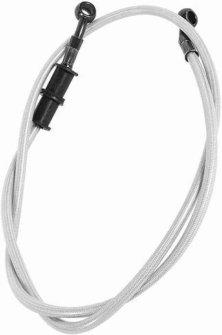Aramox 50cm Motorcycle Braided Steel Brake Clutch Oil Hose Line, Silver, M10-1.25 Connection, Universal Fit for Bikes in Kuwait