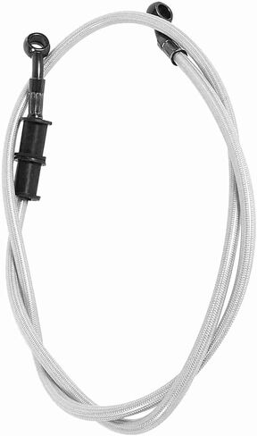 Aramox 50cm Motorcycle Braided Steel Brake Clutch Oil Hose Line, Silver, M10-1.25 Connection, Universal Fit for Bikes in Kuwait