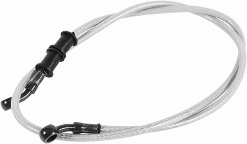 Aramox 50cm Motorcycle Braided Steel Brake Clutch Oil Hose Line, Silver, M10-1.25 Connection, Universal Fit for Bikes in Kuwait