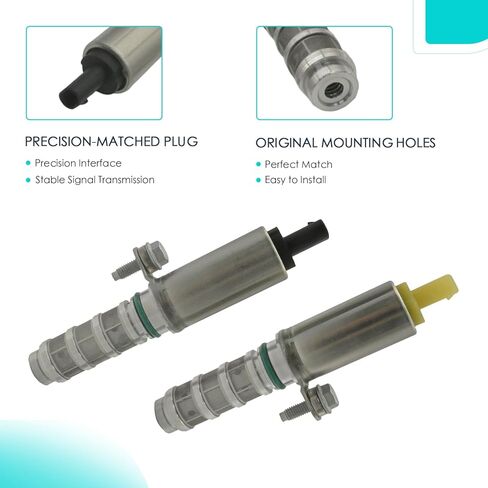 2PCS Intake & Exhaust Camshaft Position Actuator Solenoid Valve Kit VVT Compatible With BUICK CADILLAC CHEVROLET GMC REGAL COLORADO 13-20 Replaces 12627116 12655433 12662737 12627117 12655434 12662736 in Kuwait