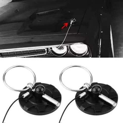 X-AVION Hood Pin Lock 2pcs Pack Universal Aluminum Bonnet Hood Pin Latch Lock Appearance Kit Black in Kuwait