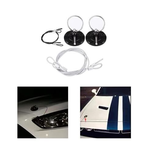 X-AVION Hood Pin Lock 2pcs Pack Universal Aluminum Bonnet Hood Pin Latch Lock Appearance Kit Black in Kuwait