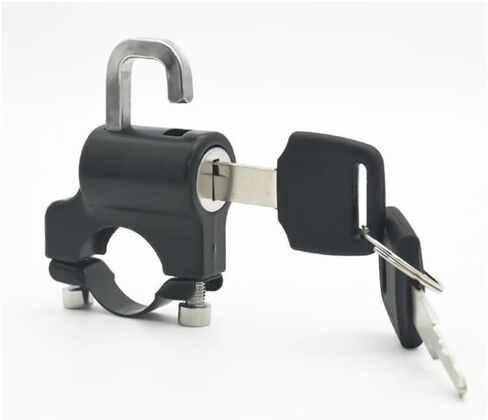 Motorcycle Helmet Lock, Universal Anti-Theft Helmet Lock for Electric Scooter Motorcycle, Heavy Duty Metal Security Lock with Combination Cable, Bike Accessories in Kuwait